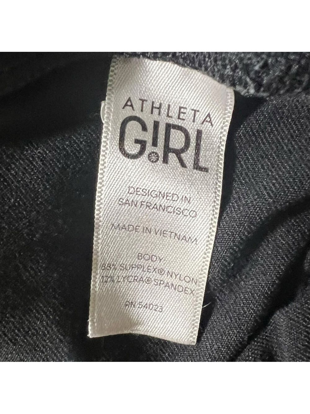Athleta Girl’s Earn Your Stripes Tight Black Size Small - Picture 4 of 8
